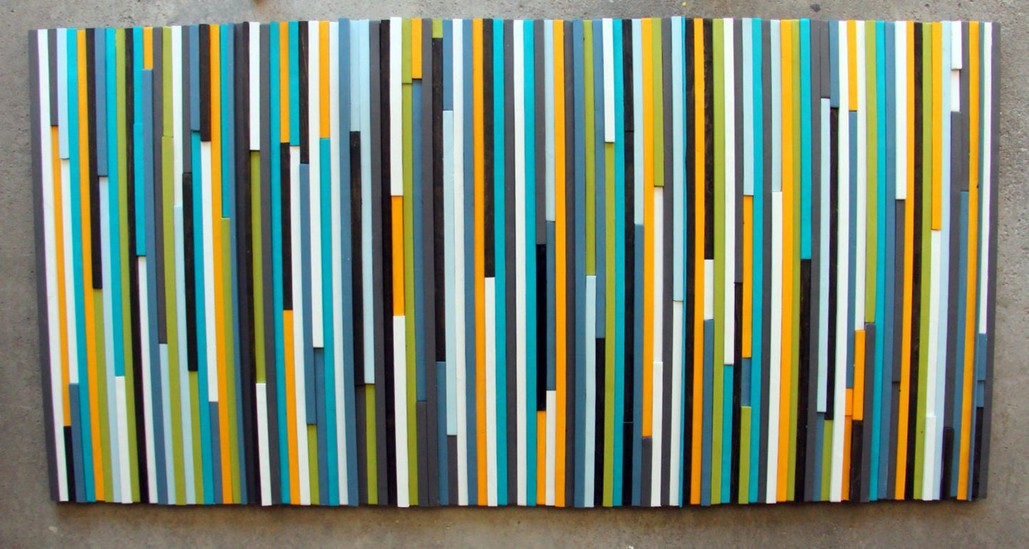 Wood Wall Art 36x72, Reclaimed Wood Art Sculpture, Modern Wall Art/Abstract, Reclaimed Wood wall Art, Geometric art, Wood wall sculpture