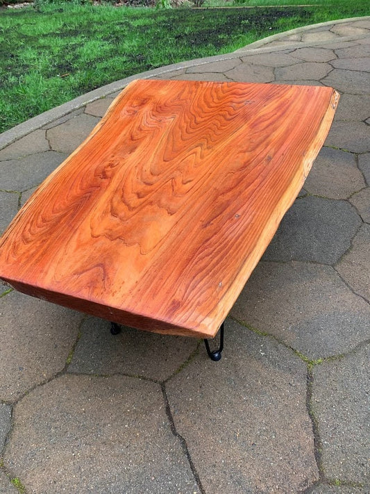 Large Live Edge Cedar End coffee table/end or side table!  Reclaimed wood - Cedar wood - make to order -Live edge table, side table